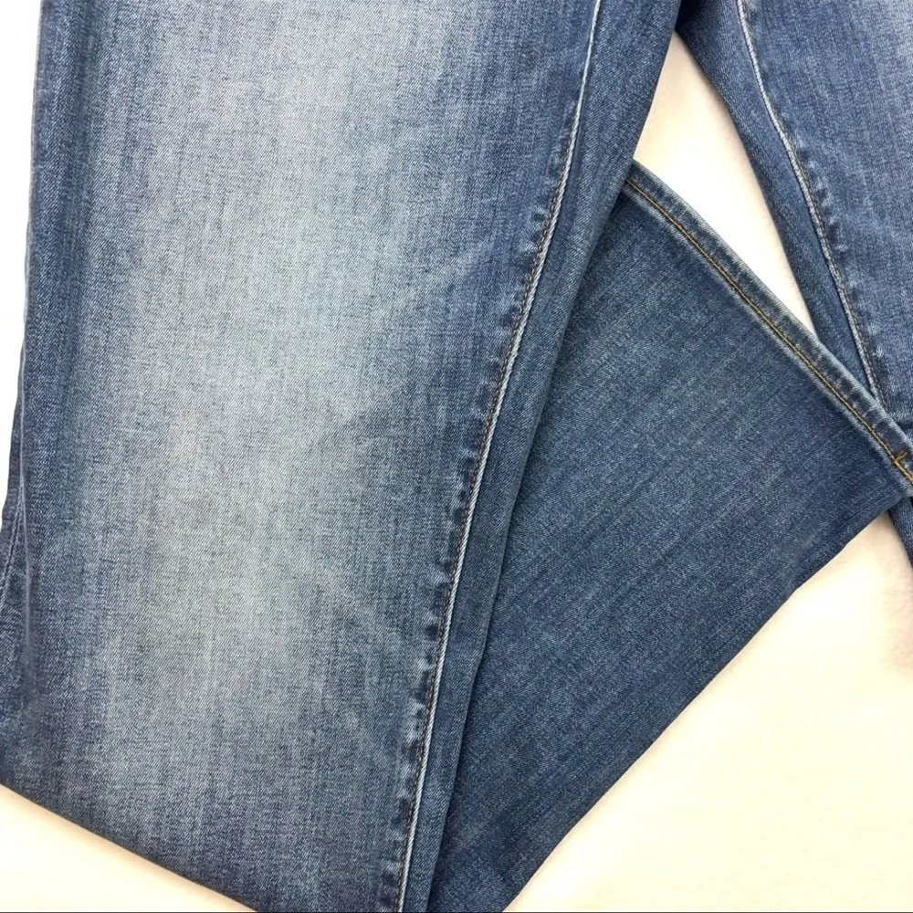 Banana Republic Med Blue Whisker‎ Faded Slim Straight Stretch Jeans 34/34